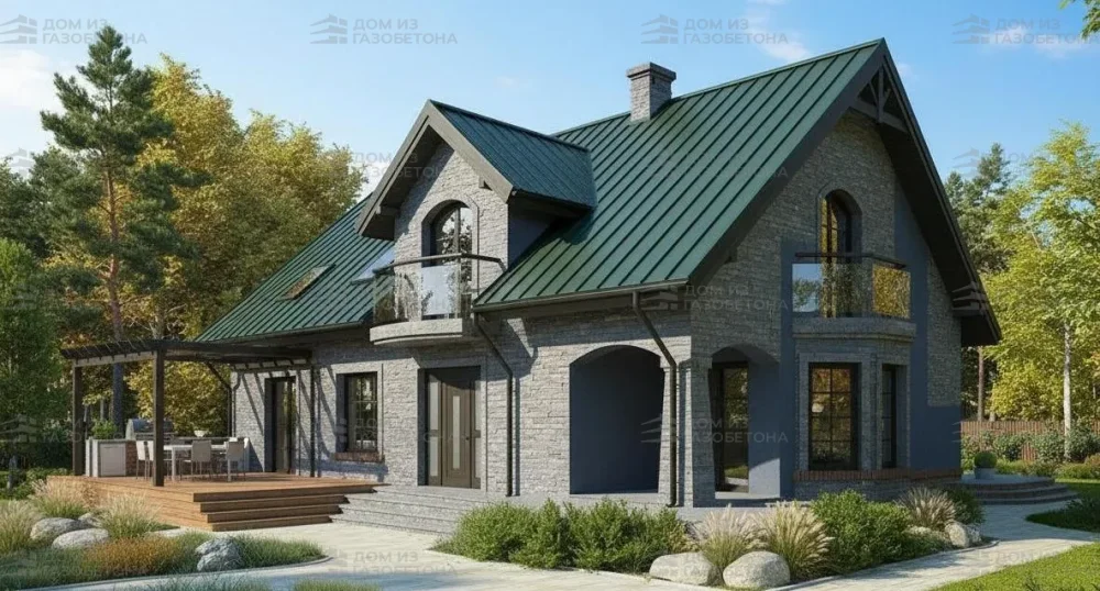 Проект Двухэтажный дом 17 на 10, 210 м2