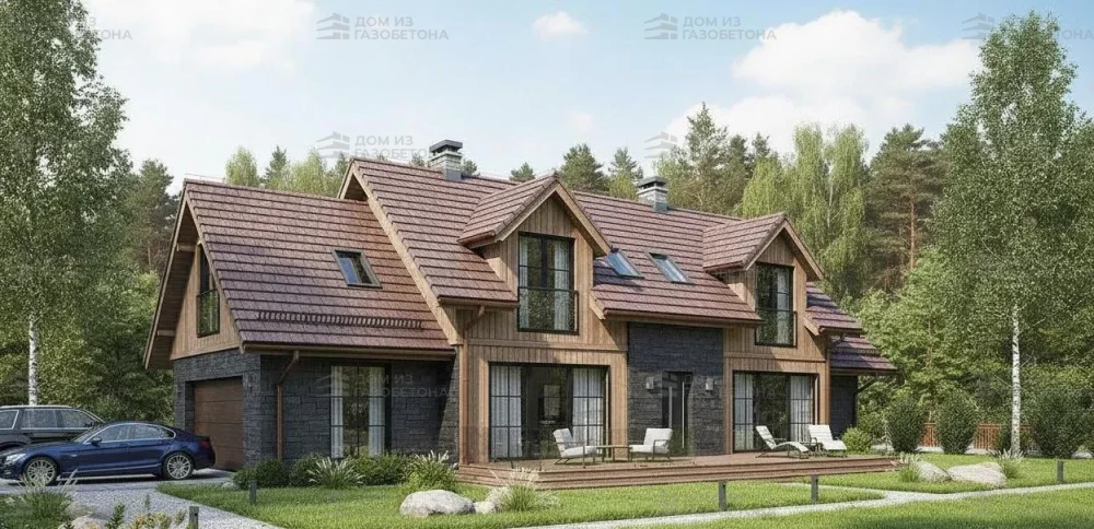 Проект Двухэтажный дом 16 на 12, 202 м2