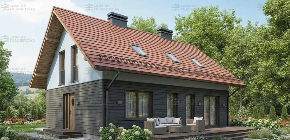 Проект Двухэтажный дом 12 на 9, 148 м2