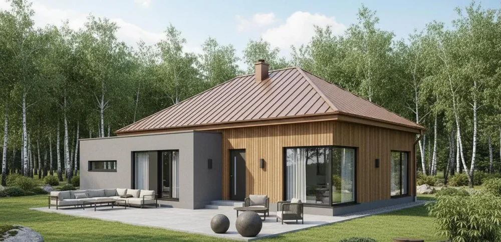 Проект Одноэтажный дом 15 на 14, 123 м2