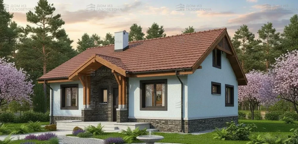 Проект Одноэтажный дом 12 на 10, 85 м2