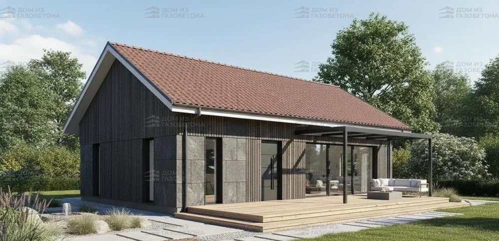 Проект Одноэтажный дом 13 на 17, 117 м2