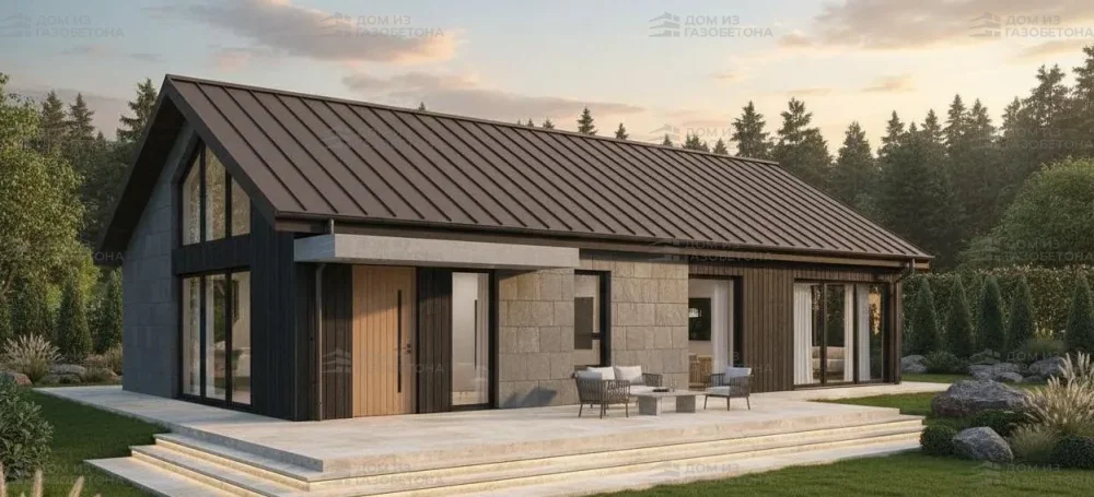 Проект Одноэтажный дом 15 на 9, 105 м2