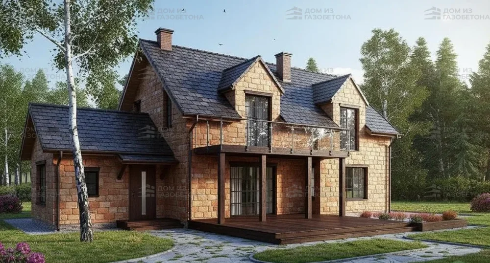 Проект Двухэтажный дом 18 на 12, 200 м2