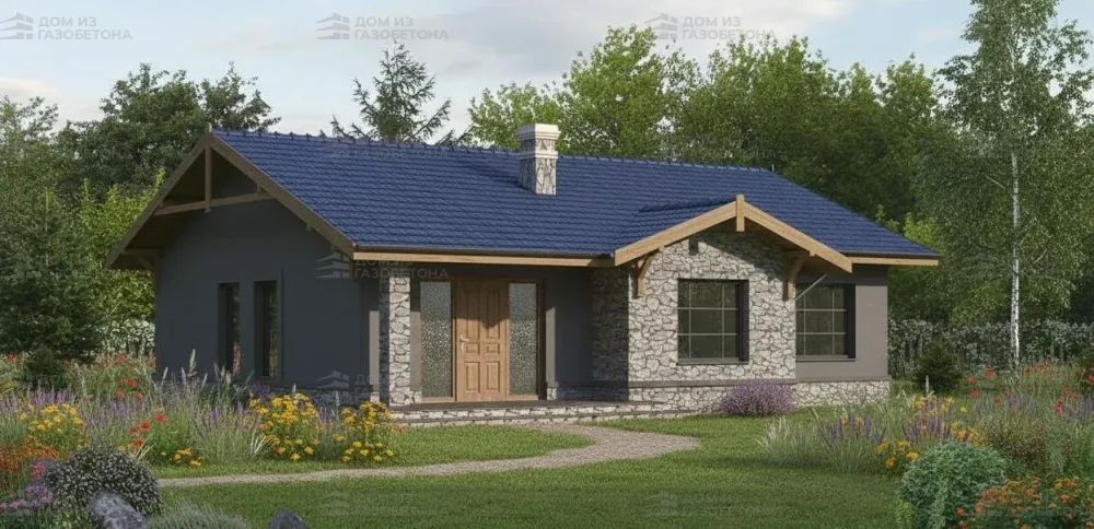 Проект Одноэтажный дом 13 на 13, 118 м2