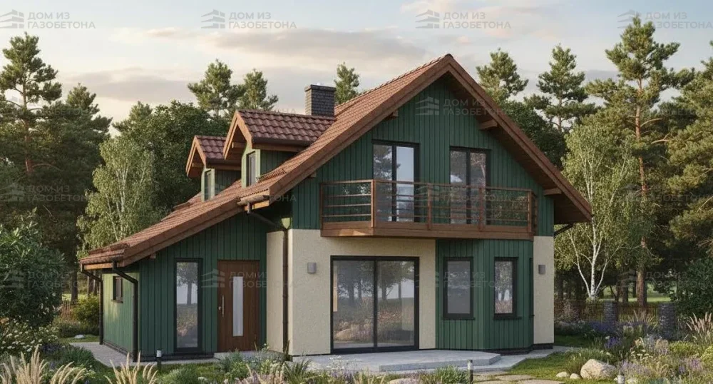 Проект Двухэтажный дом 12 на 11, 150 м2