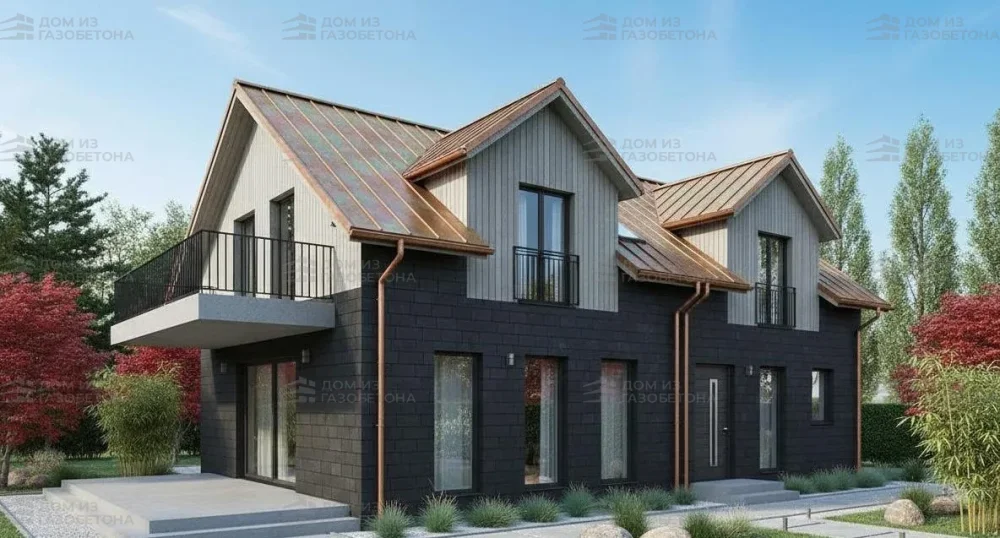 Проект Двухэтажный дом 15 на 12, 242 м2