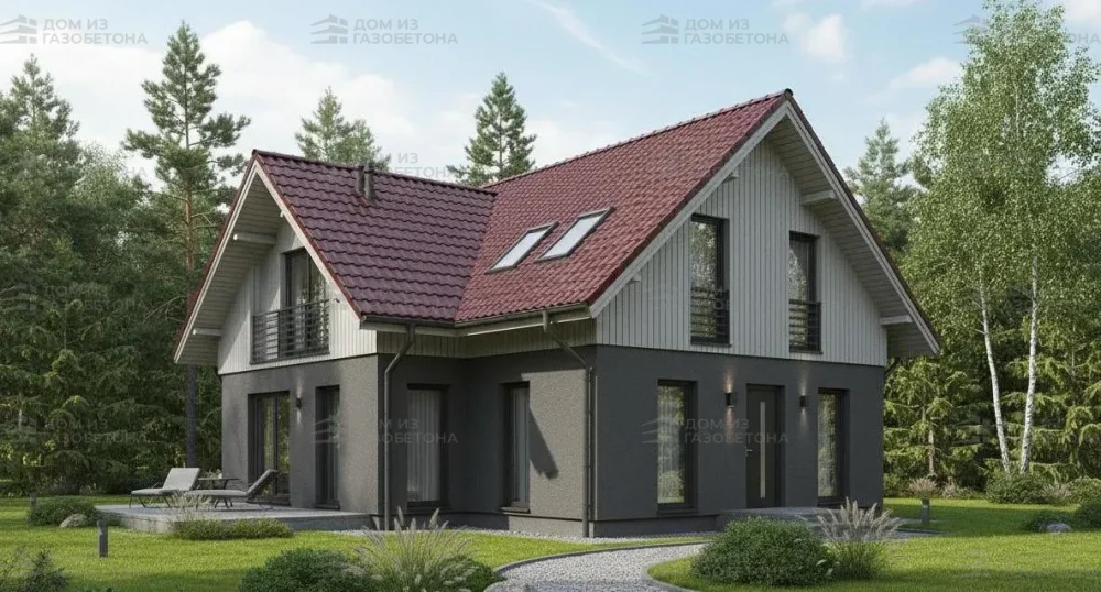 Проект Двухэтажный дом 13 на 12, 170 м2