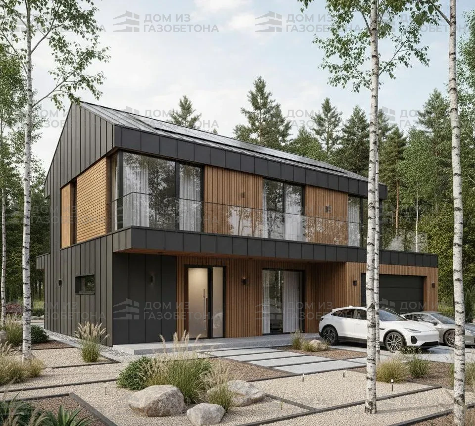 Проект Двухэтажный дом 12 на 11, 155 м2